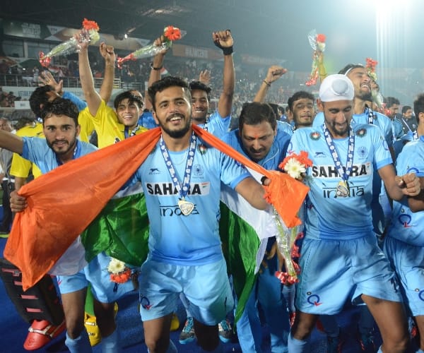 Junior world cup hockey champion India celebration video.