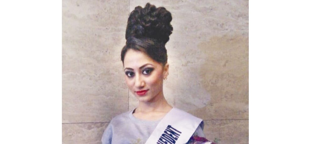mahak sharma 6th position in fem miss north india beauty pageant