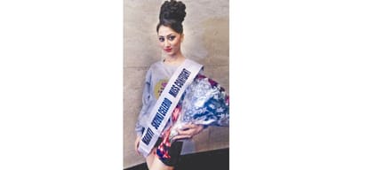 mahak sharma 6th position in fem miss north india beauty pageant