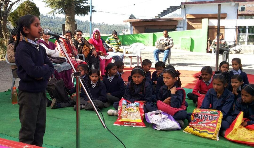 Mansi in recitation, joyful and Kiran topper