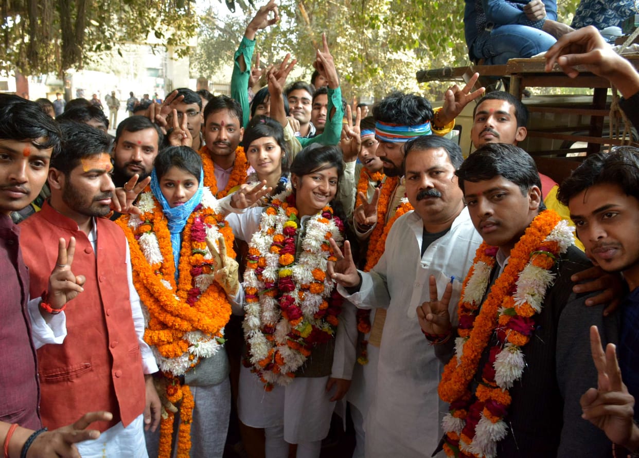 nsui canddate march procession victory