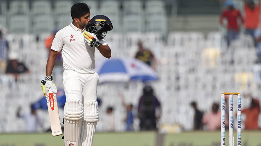 karun nayar hits triple ton with bat against England 