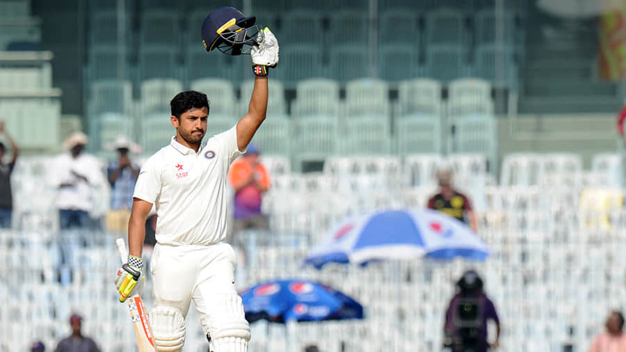 karun nayar hits triple ton with bat against England 