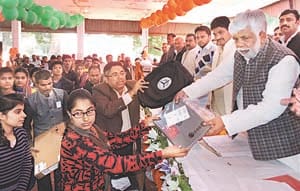minister distributed the laptop