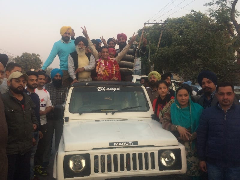 Indian junior hockey team world champion, member Gurinder Singh, welcomed ,  Ropar