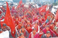 panipat, asha, workers, demand, same, work, salary