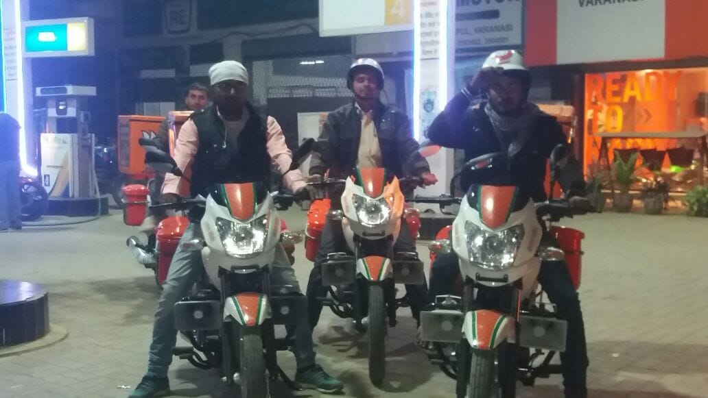 BJP also distribute bikes in varanasi
