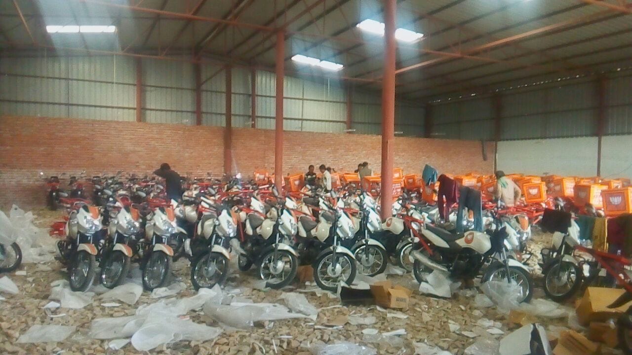 BJP also distribute bikes in varanasi