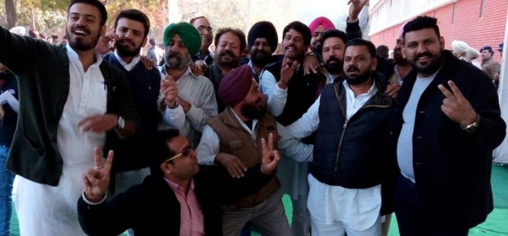 The BJP won mc election, after the results of the celebration was in this style