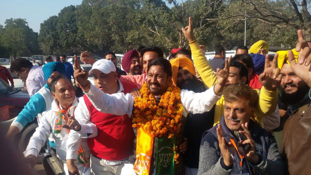 BJP won chandigarh municiple corporation elections