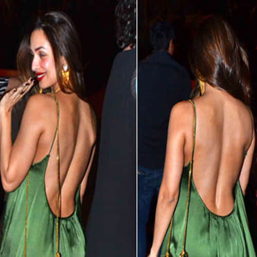 malaika arora seen in her backless dress