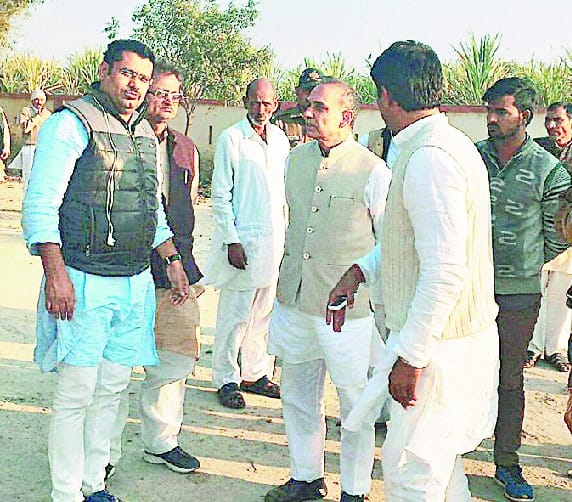 Haryana is the ground breaking ceremony, a public meeting in UP