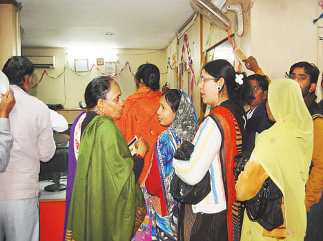 Protesting the commotion of the account holders