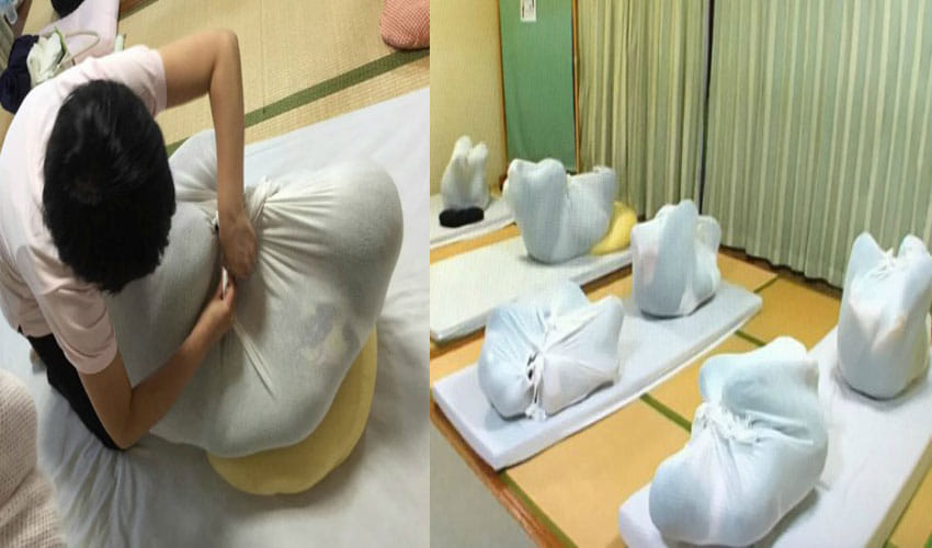 Bizarre way of relaxing in Japan