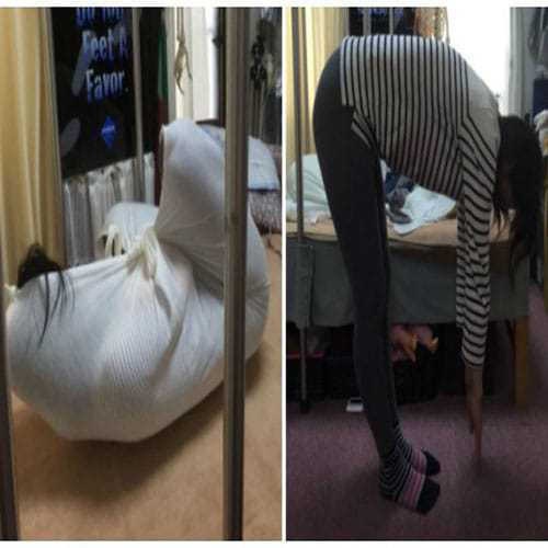 Bizarre way of relaxing in Japan