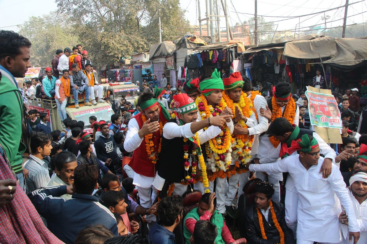 for nomination candidate comes with procession
