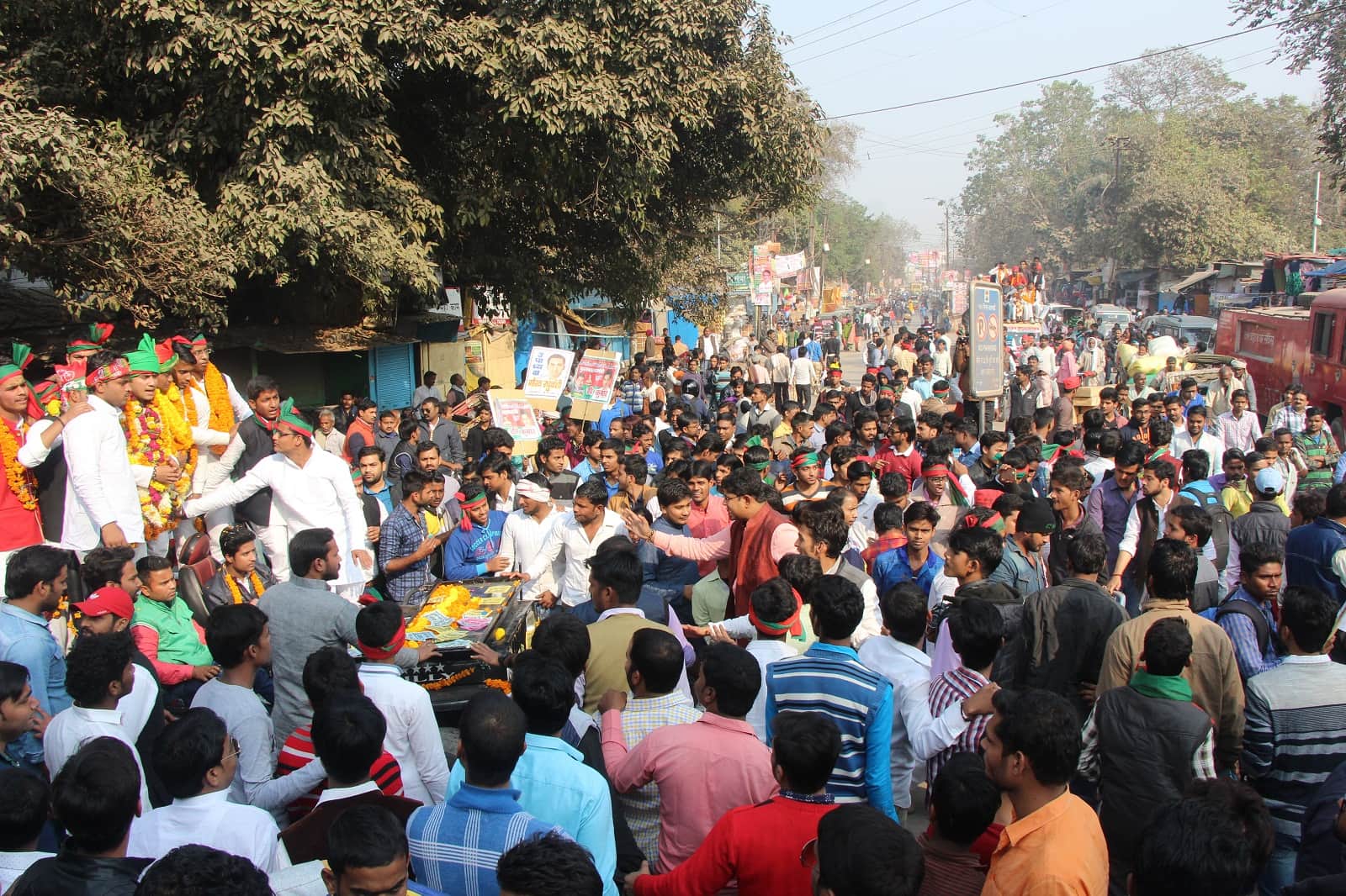 for nomination candidate comes with procession
