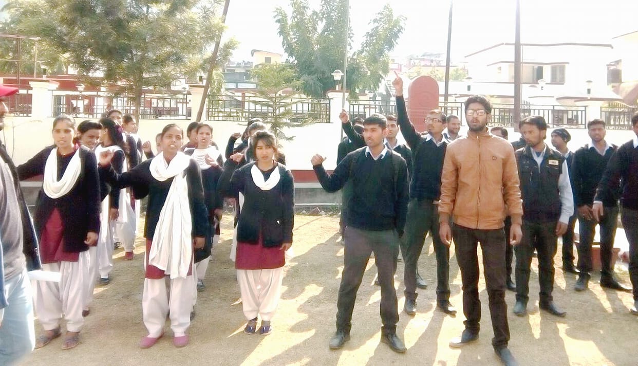 BEd students perform.
