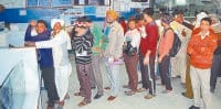 banking, currency crisis, people submitted rejected currency, kaithal