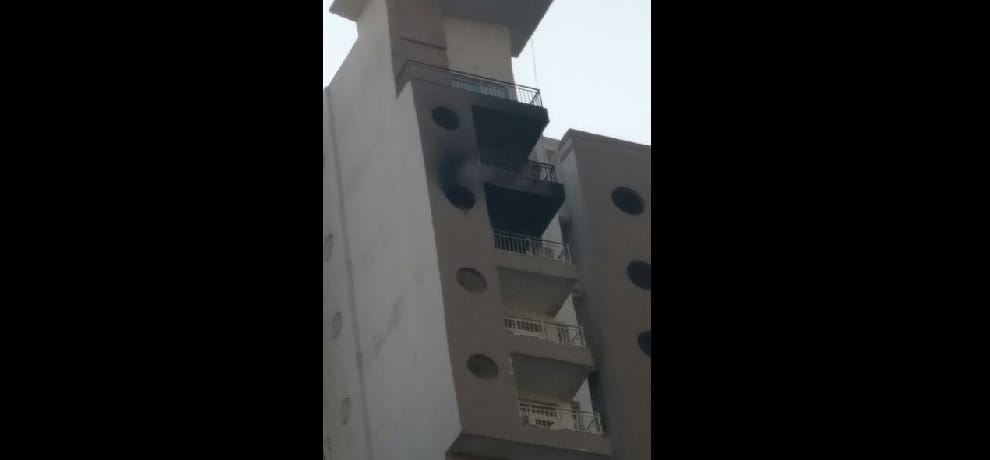 fire in 18th floor flat