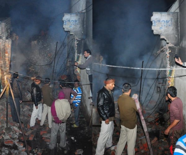 fire in a welding shop in Lucknow.