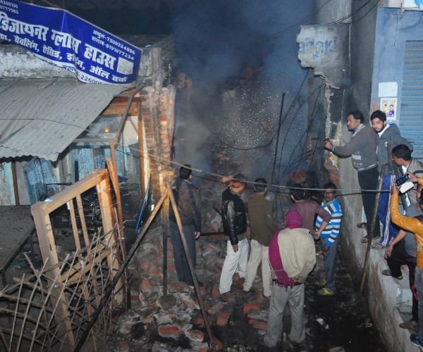 fire in a welding shop in Lucknow.