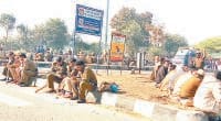 panchayat protest on rohtak bypaas, sonipat