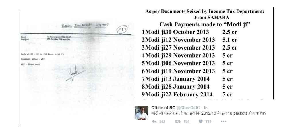 Rahul Gandhi commented over Narendra Modi