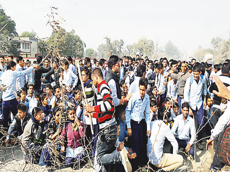 Student just fell, sabotage, driver beaten