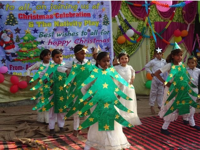 The Christmas program in schools
