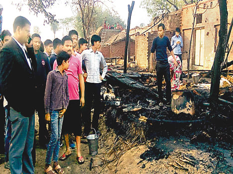 Three houses fire shelters