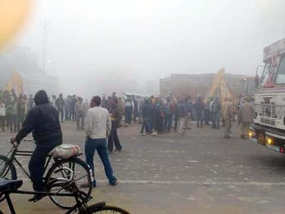 accident in fog kanpur