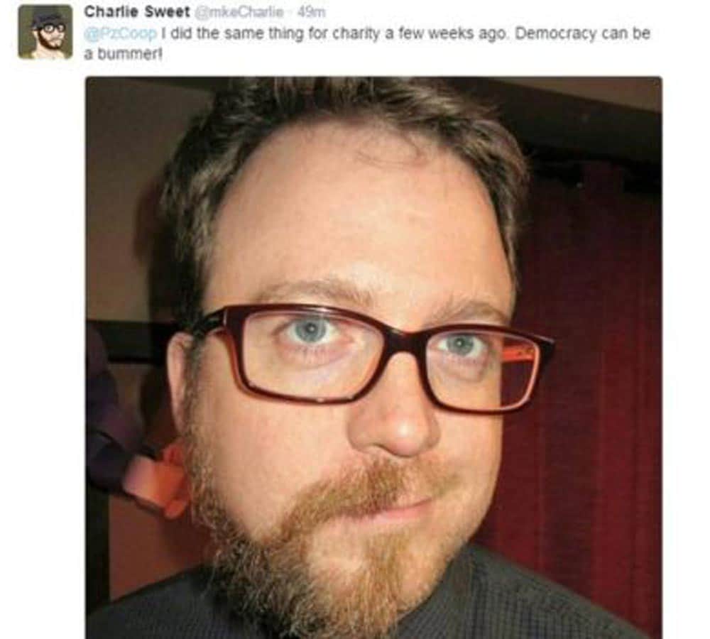 half beard man photo goes viral