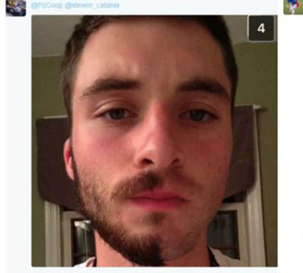 half beard man photo goes viral
