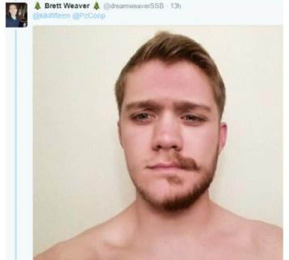 half beard man photo goes viral