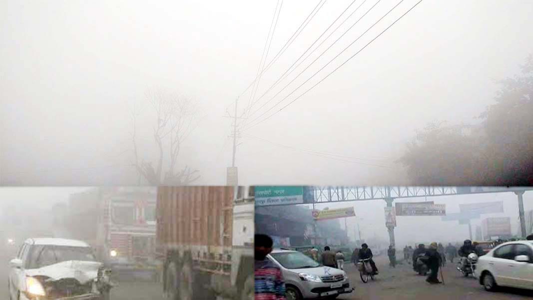 accident in fog kanpur