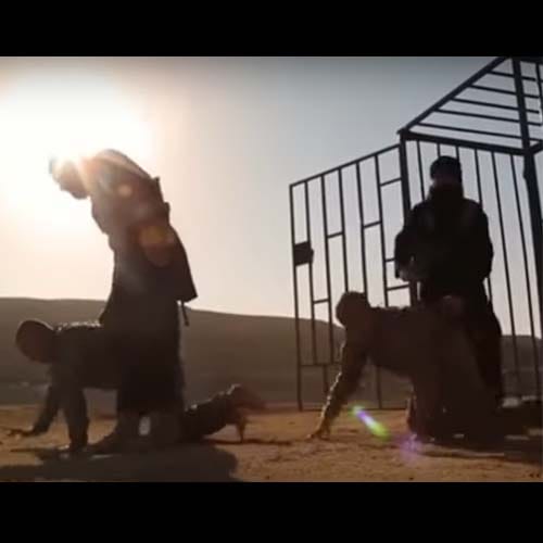 in new propaganda video isis fighters burnt soldiers alive