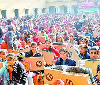 Laptops have found, students smiles