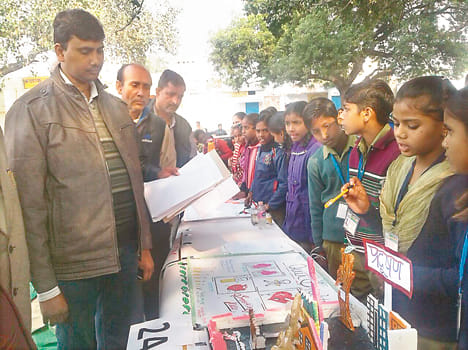 Model created by students in the science exhibition