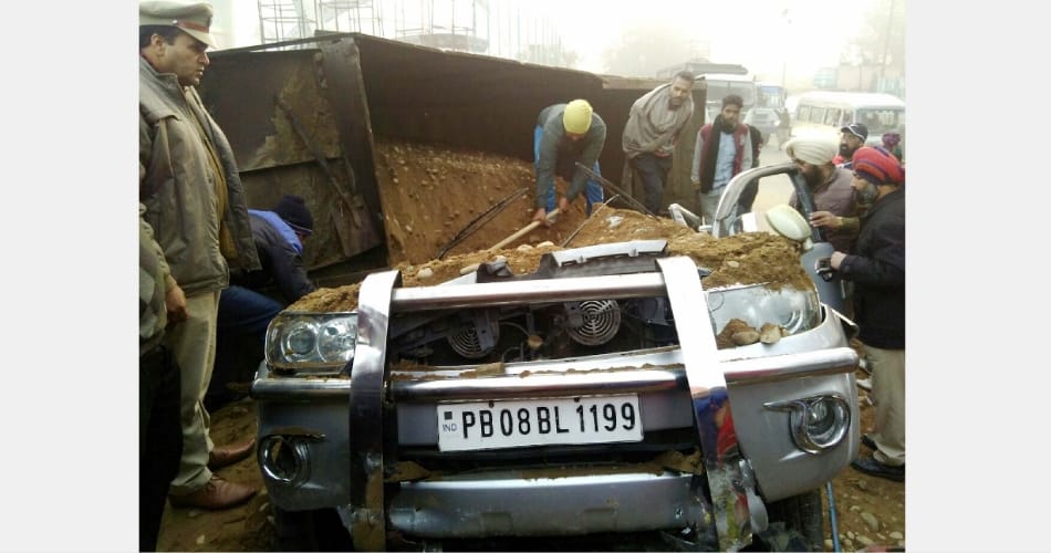 Roadways officer son died in road accident at jalandhar