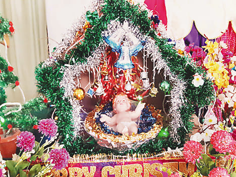 Christmas today, the Church Decorated