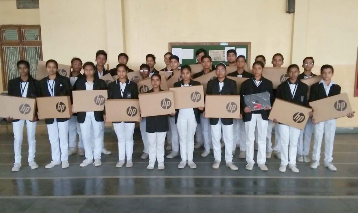 108 students received laptops.