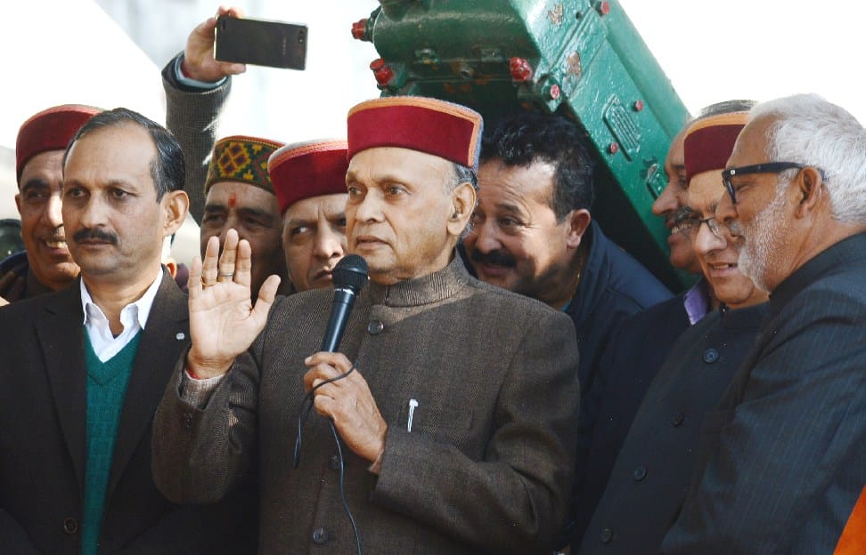 Prem Kumar Dhumal Statement Before Modi Rally in Himachal.