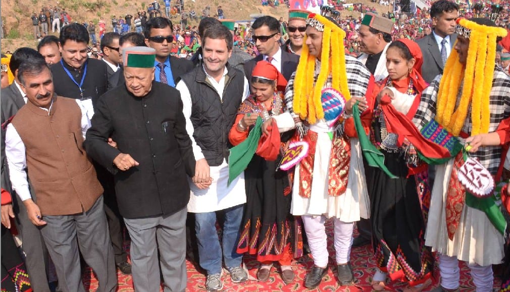 Rahul Gandhi Dance on Himachali Nati at Dharamshala Rally.