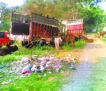 progeny loded truck caught, three arrested