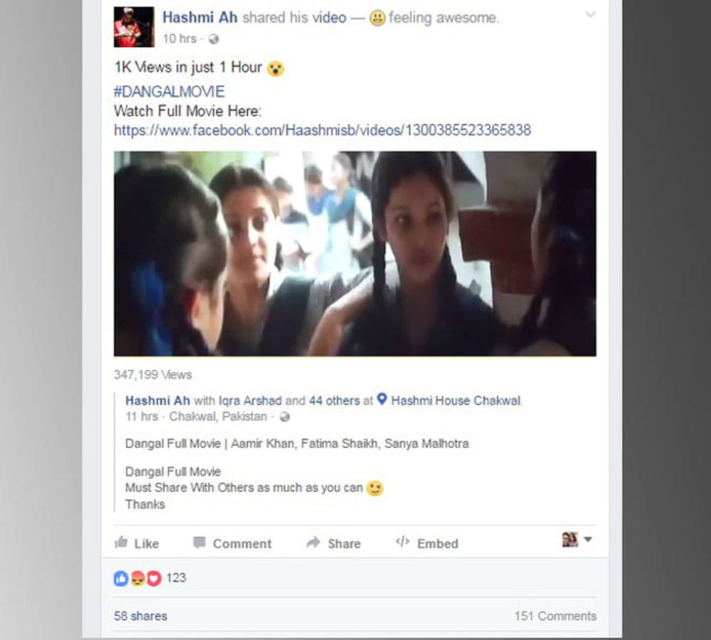 film dangal leaked on internet