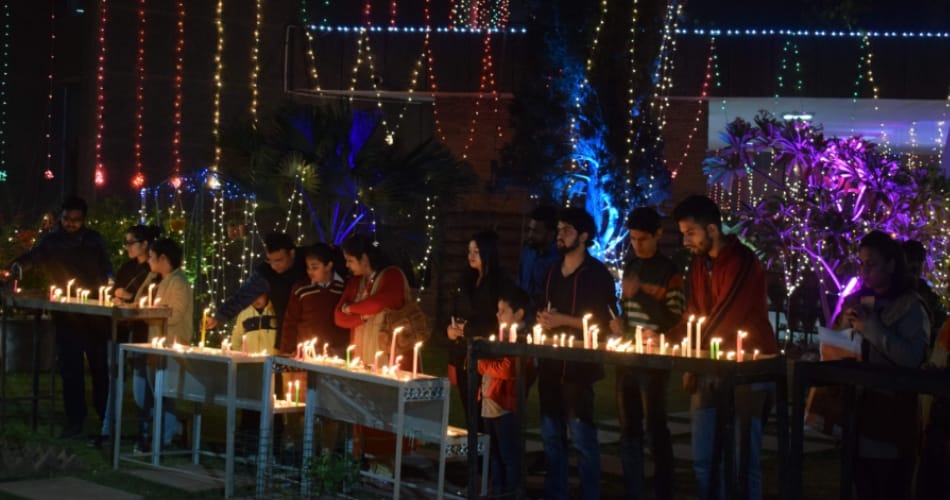 christmas celebration at chandigarh in between heavy rain and cool chilling winds