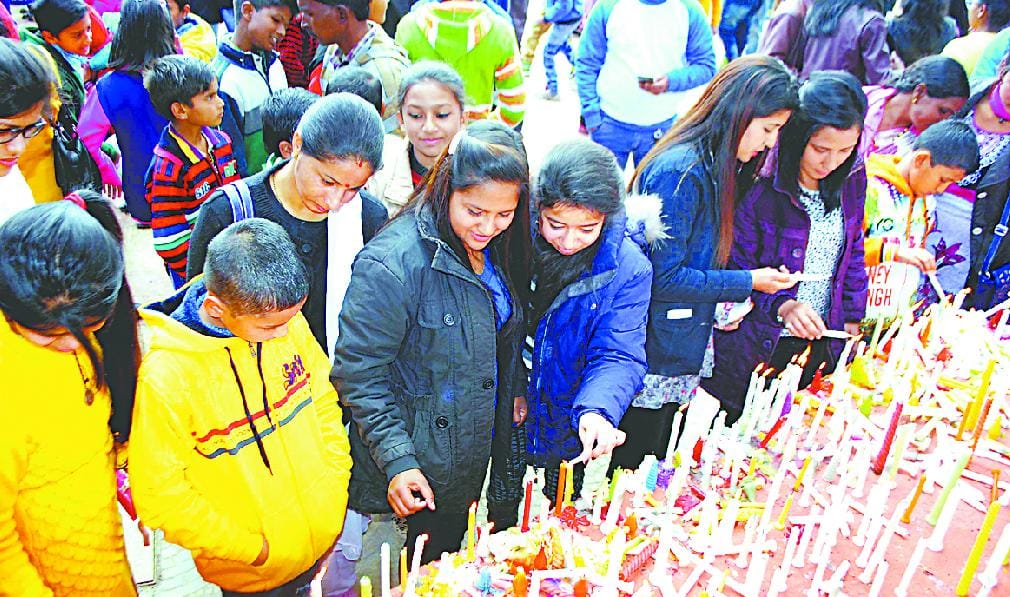 Atmosphere of joy at Christmas