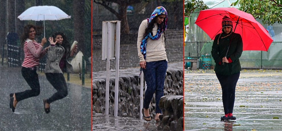 A cold chill came with the first rain of the season, picked up by fun