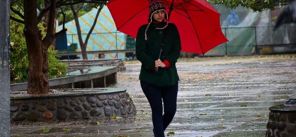 A cold chill came with the first rain of the season, picked up by fun